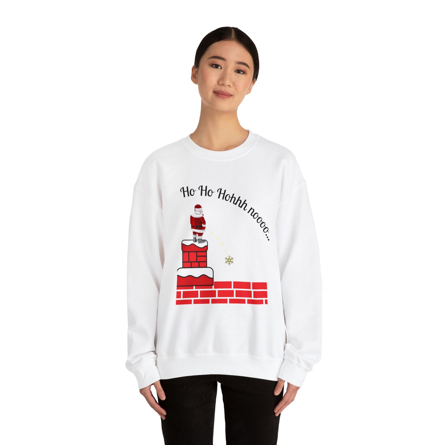 Ho Ho Hooooo No Unisex Funny Crewneck Sweatshirt, Holiday Shirt, Ugly Christmas Shirt, Holiday Gift