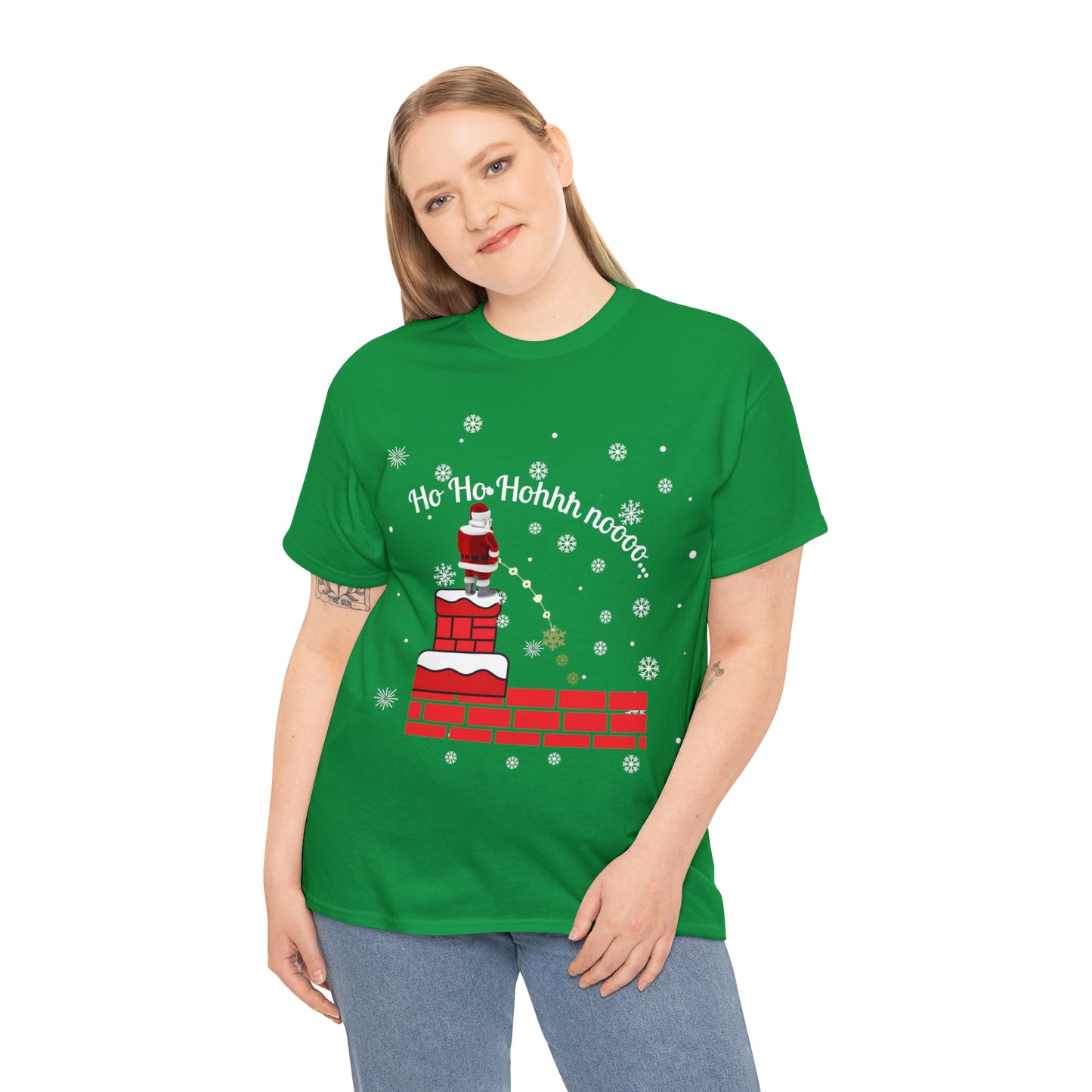 Ho Ho Hoooo Snow Unisex Funny Heavy Cotton T Shirt, Holiday Shirt, Ugly Christmas Shirt, Holiday Gift