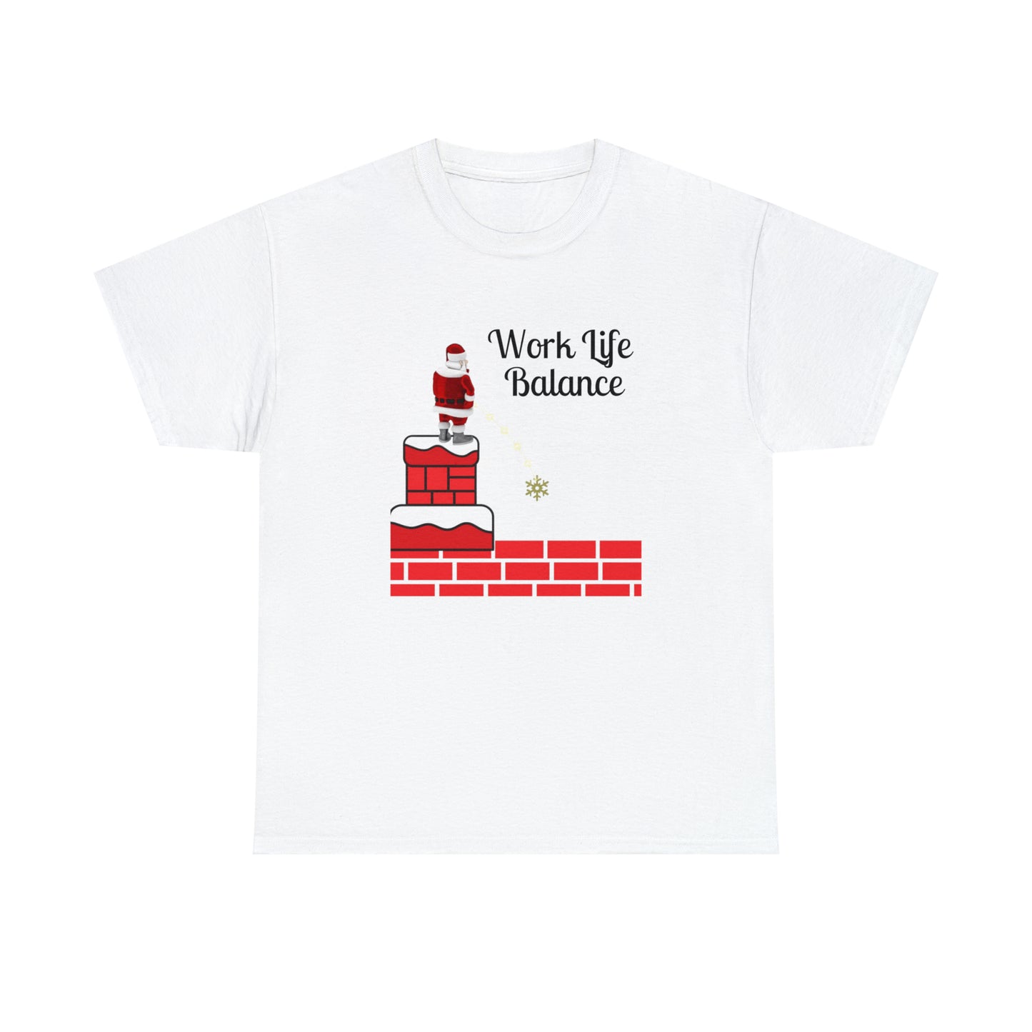 Work Life Balance Unisex Funny Heavy Cotton T Shirt, Holiday Shirt, Ugly Christmas Shirt, Holiday Gift