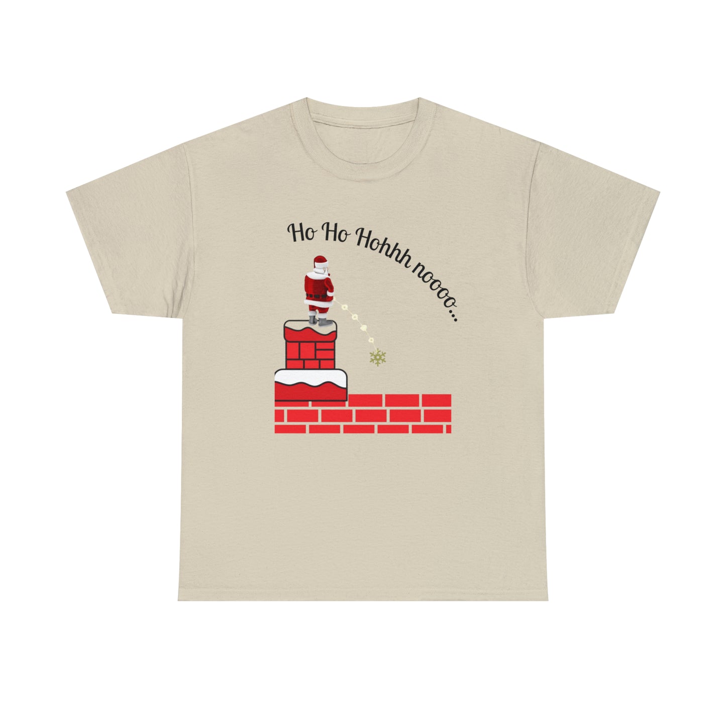 Ho Ho Hoooo No Unisex Funny Heavy Cotton T Shirt, Holiday Shirt, Ugly Christmas Shirt, Holiday Gift