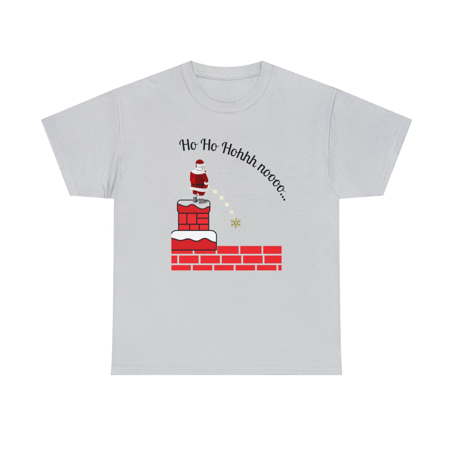 Ho Ho Hoooo No Unisex Funny Heavy Cotton T Shirt, Holiday Shirt, Ugly Christmas Shirt, Holiday Gift