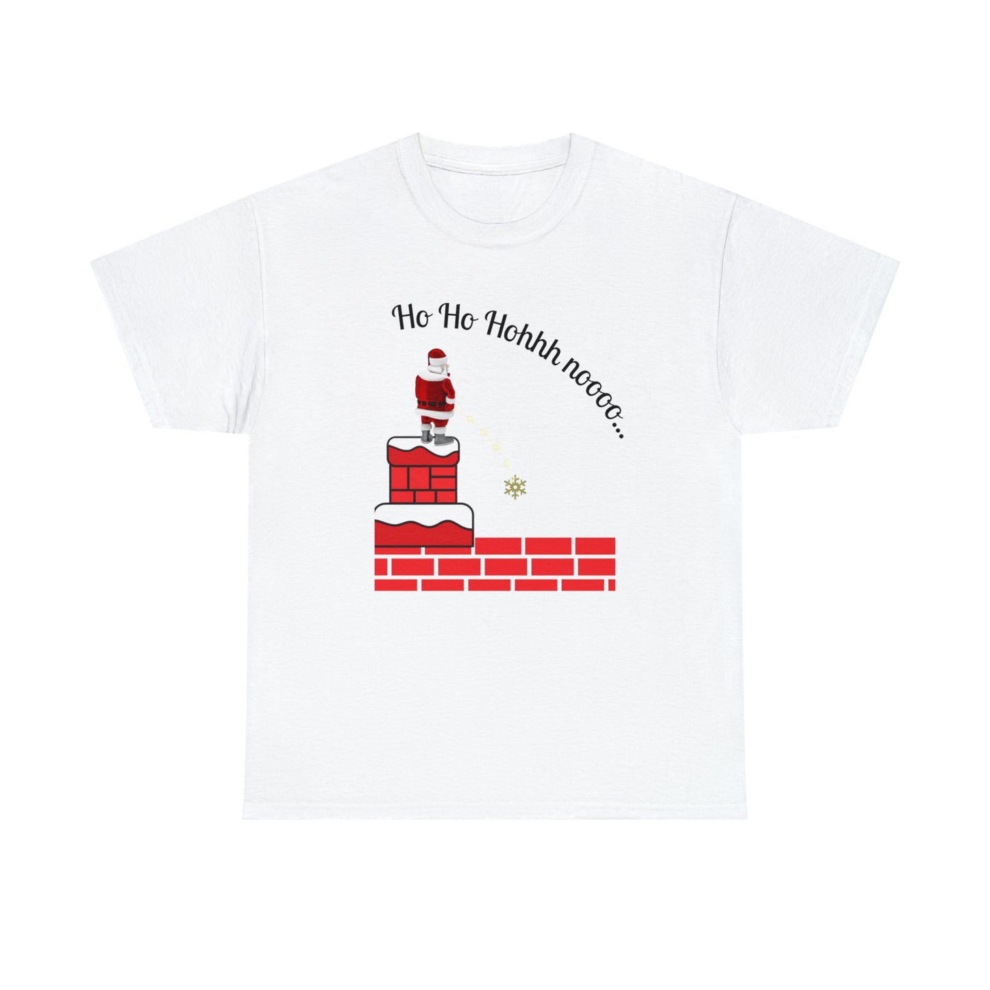 Ho Ho Hoooo No Unisex Funny Heavy Cotton T Shirt, Holiday Shirt, Ugly Christmas Shirt, Holiday Gift