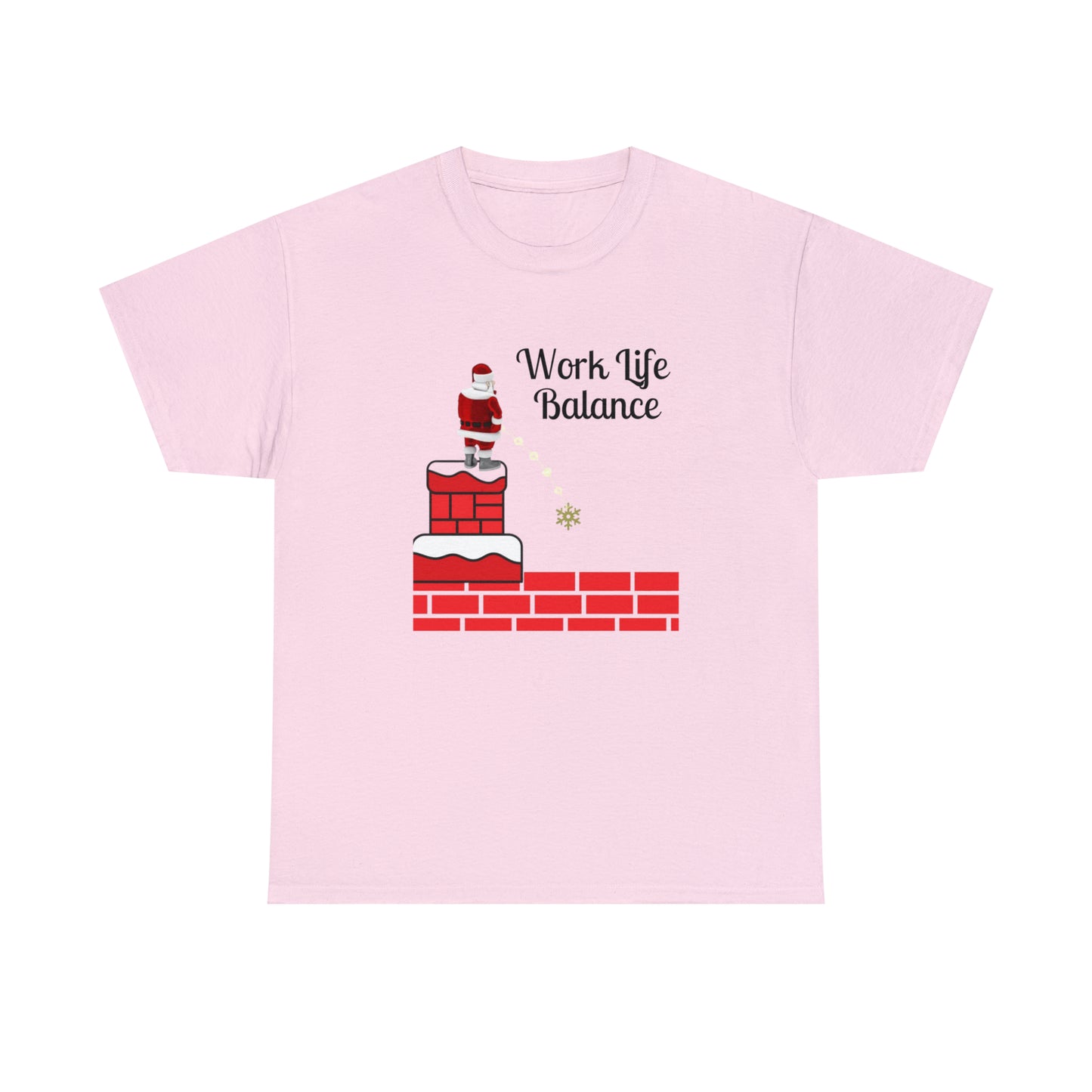 Work Life Balance Unisex Funny Heavy Cotton T Shirt, Holiday Shirt, Ugly Christmas Shirt, Holiday Gift