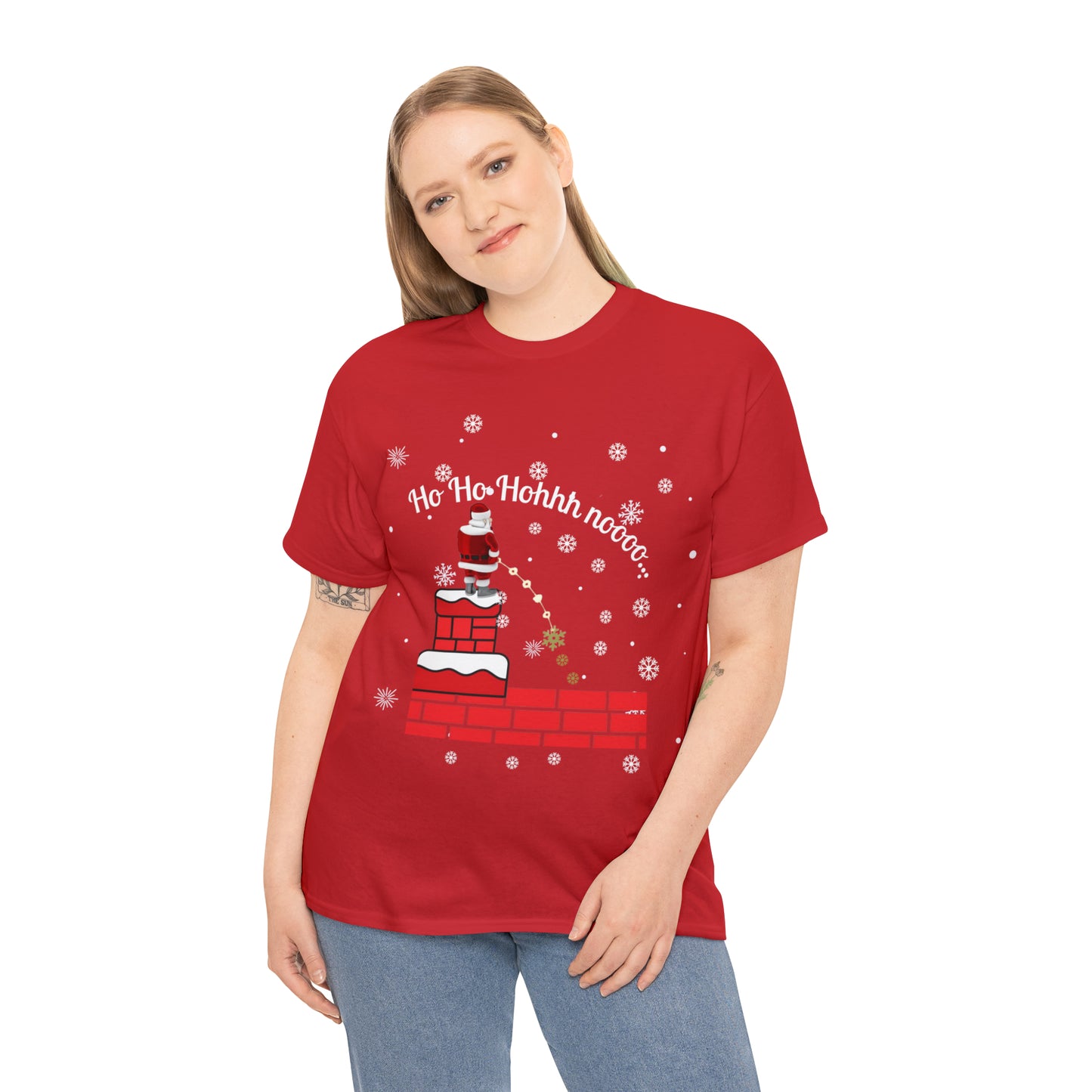 Ho Ho Hoooo Snow Unisex Funny Heavy Cotton T Shirt, Holiday Shirt, Ugly Christmas Shirt, Holiday Gift