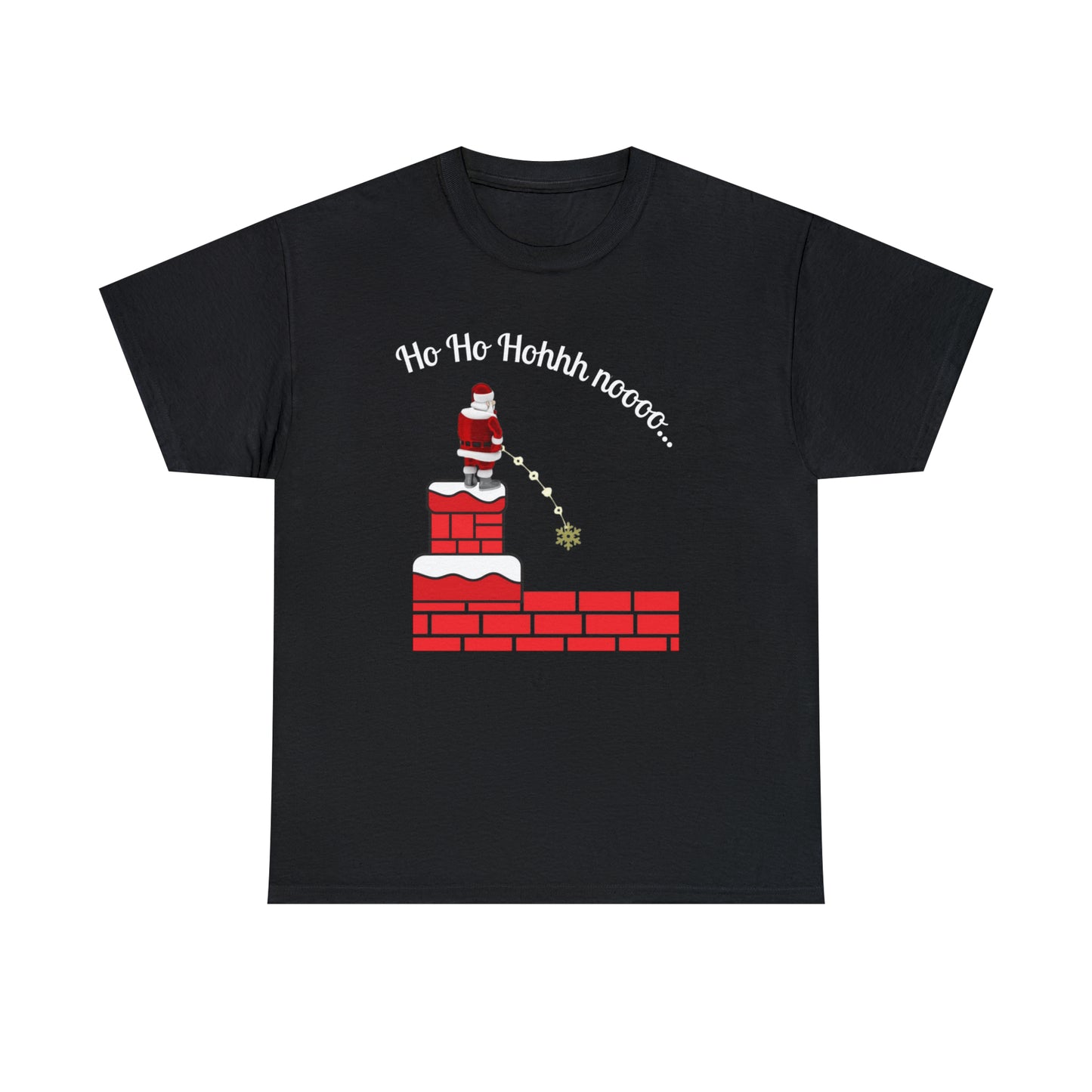 Ho Ho Hoooo No Unisex Funny Heavy Cotton T Shirt, Holiday Shirt, Ugly Christmas Shirt, Holiday Gift