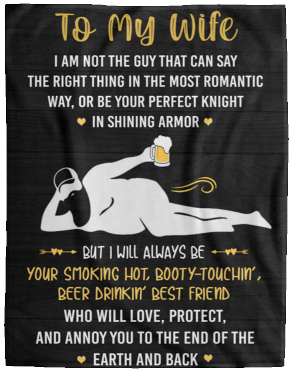 To My Wife Annoy You Cozy Plush Fleece Blanket Gift