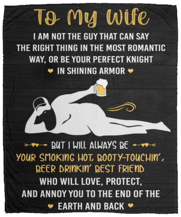 To My Wife Annoy You Cozy Plush Fleece Blanket Gift