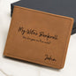 Personalized My Wife's Bankroll | Graphic Leather Wallet