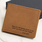Leather Wallet Now You'll Always Think of Me Anniversary Gift Father's Day Gift Engraved Wallet Grooms Men Gift Gift for Boyfriend