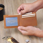 Personalized Leather Wallet Now You'll Always Think of Me Anniversary Gift Father's Day Gift Engraved Wallet Grooms Men Gift Gift for Boyfriend