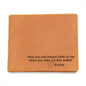 Personalized Leather Wallet Now You'll Always Think of Me Anniversary Gift Father's Day Gift Engraved Wallet Grooms Men Gift Gift for Boyfriend