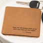 Personalized Leather Wallet Now You'll Always Think of Me Anniversary Gift Father's Day Gift Engraved Wallet Grooms Men Gift Gift for Boyfriend