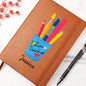 Future Teacher | Colorful Pencil CaseDesign Leather Journal