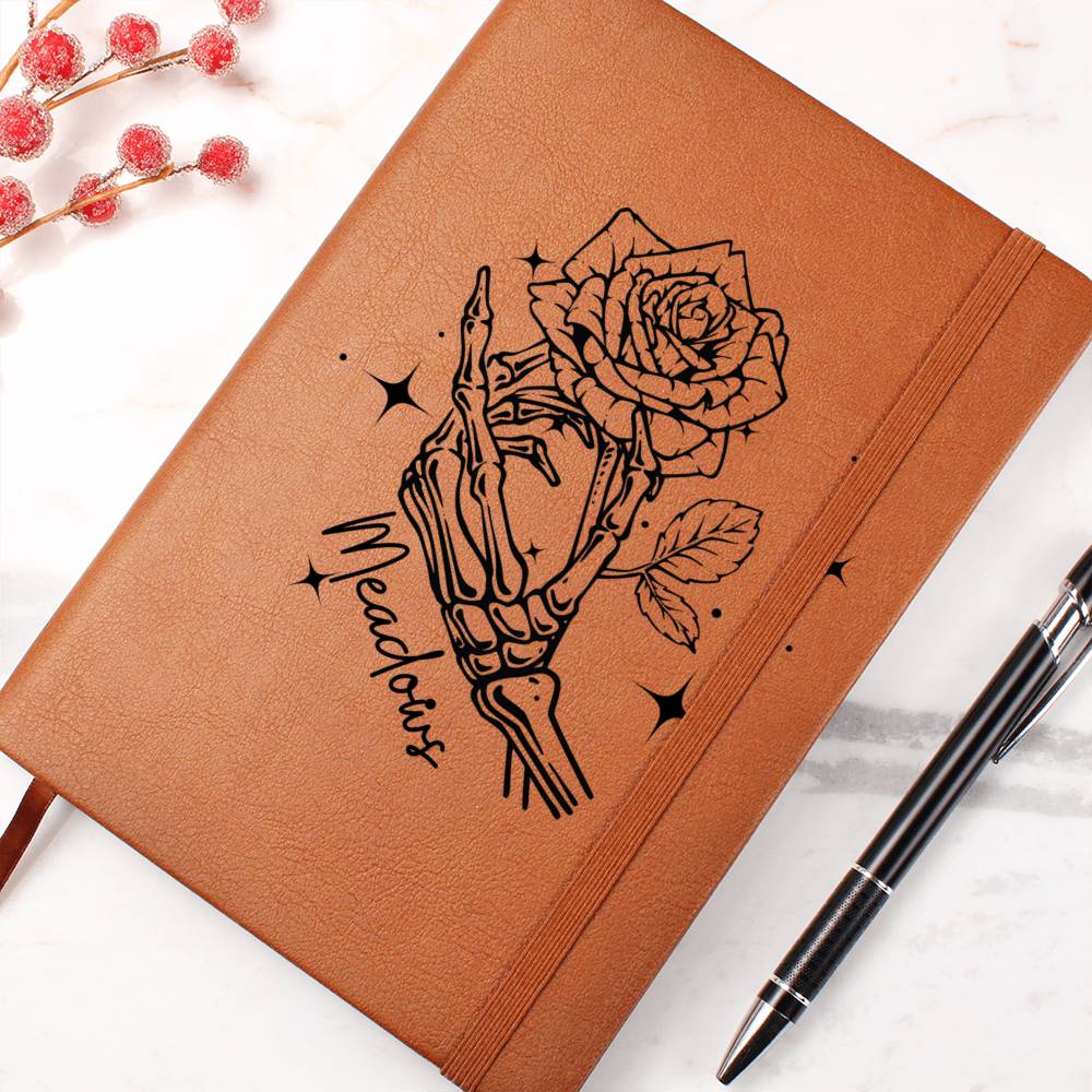 Our Last Name is Meadows With Stars | Leather Journal