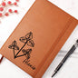 Personalized Birth Month Dec, Holly Wildflower Leather Journal,Custom Name Notebook, Engraved Journals,Travel Diary Gift for Her