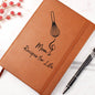 Mom's Recipes For Life | Blank Leather Journal