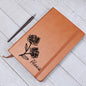 Personalized Birth Month Nov, Crysan Wildflower Leather Journal,Custom Name Notebook, Engraved Journals,Travel Diary Gift for Her