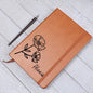 Personalized August Poppy Birth Month Flower | Leather Journal