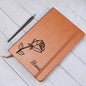 Personalized Birth Month June, Rose Wildflower Leather Journal,Custom Name Notebook, Engraved Journals,Travel Diary Gift for Her