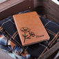 Personalized August Poppy Birth Month Flower | Leather Journal