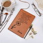 Personalized Birth Month Oct,Cosmos Wildflower Poem Leather Journal,Custom Name Notebook, Engraved Journals,Travel Diary Gift for Her