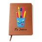 Teacher | Colorful Pencil Design Leather Journal