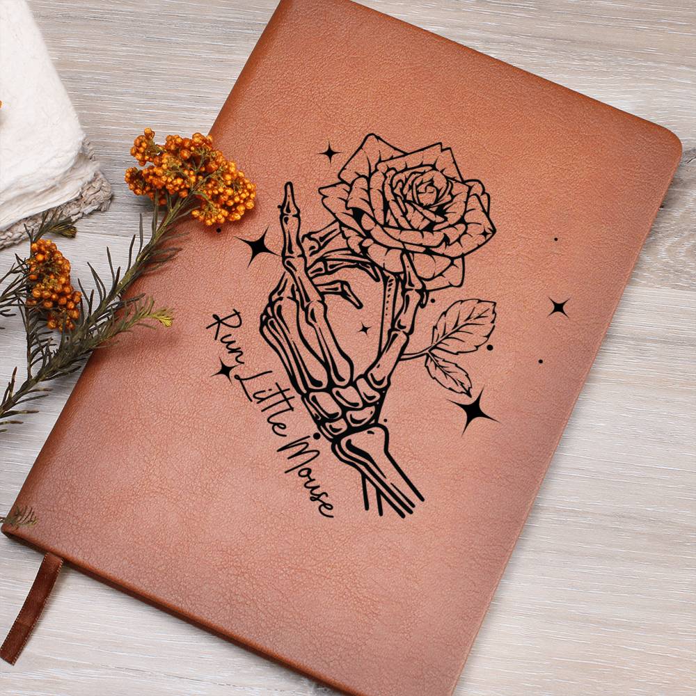 Run Little Mouse with Stars | Leather Journal