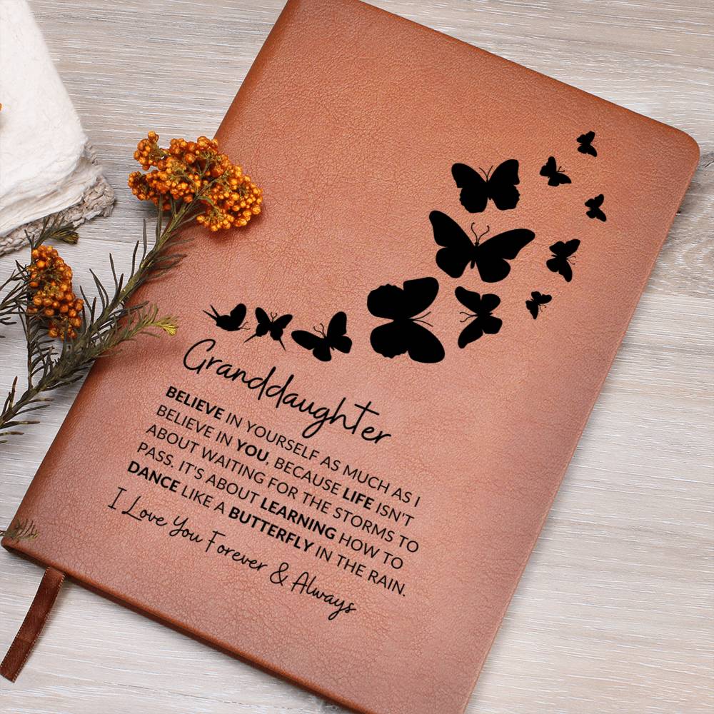 To My Granddaughter Journal, Badass Granddaughter Gift for Birthday, Graduation, Milestone, Sentimental Gift from Grandmother or Grandparents