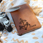 Personalized Birth Month Dec, Holly Wildflower Leather Journal,Custom Name Notebook, Engraved Journals,Travel Diary Gift for Her