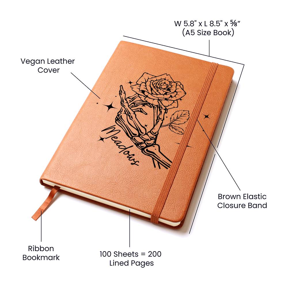 Our Last Name is Meadows With Stars | Leather Journal