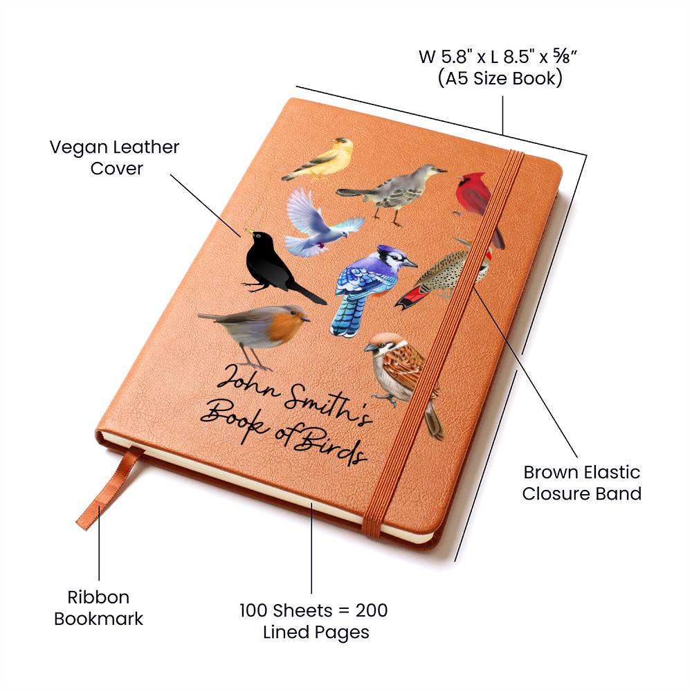 Personalized Bird Watcher | Leather Journal