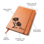 Personalized Birth Month Nov, Crysan Wildflower Leather Journal,Custom Name Notebook, Engraved Journals,Travel Diary Gift for Her