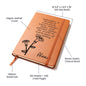 Personalized Birth Month Sep,Morning Glory Wildflower Leather Journal Poem,Custom Name Notebook, Engraved Travel Diary Gift for Her
