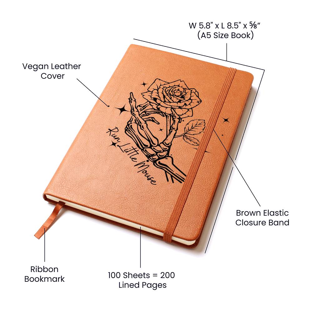 Run Little Mouse with Stars | Leather Journal