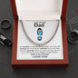 To My Amazing Dad Footprint | Cuban Link Chain