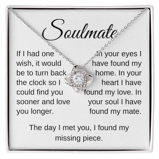 Soulmate You Are The Missing Piece | Love Knot Necklace