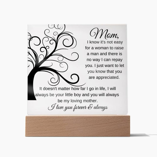 Mom I Will Always Be Your Little Boy | Square Acrylic Plaque