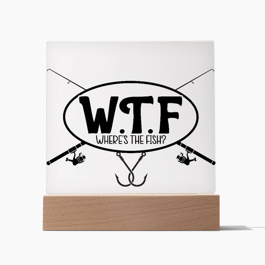 Where's The Fish | Square Acrylic Plaque