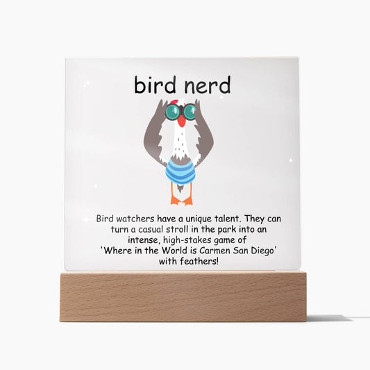 Bird Nerd Where in the World | Square Plaque