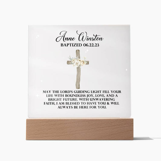 Personalized Baptism Square Acrylic Plaque
