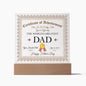 Worlds Greatest Dad Certificate of Achievement | Square Acrylic Plaque