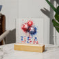 USA Fireworks | Square Acrylic Plaque