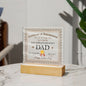Worlds Greatest Dad Certificate of Achievement | Square Acrylic Plaque