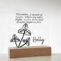 Personalized Dec Birth Month Flower Acrylic Sign, Custom LED Sign Birth Month WildFlowers,Custom made Signs,Personalized name plaque decor