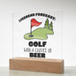 Weekend Forecast Golf | Square Acrylic Plaque
