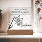 Personalized March Birth Month Flower Acrylic Sign, Custom LED Sign Birth Month WildFlowers,Custom made Signs,Personalized name plaque decor