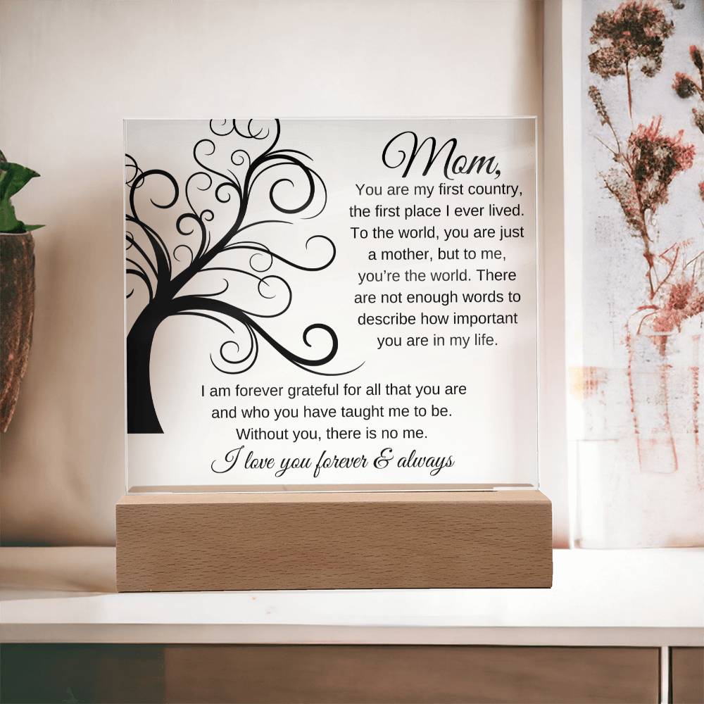 To Me You Are The World | Square Acrylic Plaque