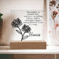 Personalized November Birth Month Flower Acrylic Sign, Custom LED Sign Birth Month WildFlowers,Custom made Signs,Personalized name plaque decor