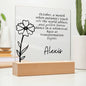 Personalized Oct Birth Month Flower Acrylic Sign, Custom LED Sign Birth Month WildFlowers,Custom made Signs,Personalized name decor