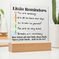 Personalized Little Reminders | Acrylic Sign
